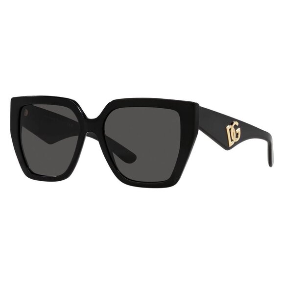 New Dolce & Gabbana Black Butterfly Crossed DG4438 501/87 Sunglasses | DG Crosse - Picture 1 of 4